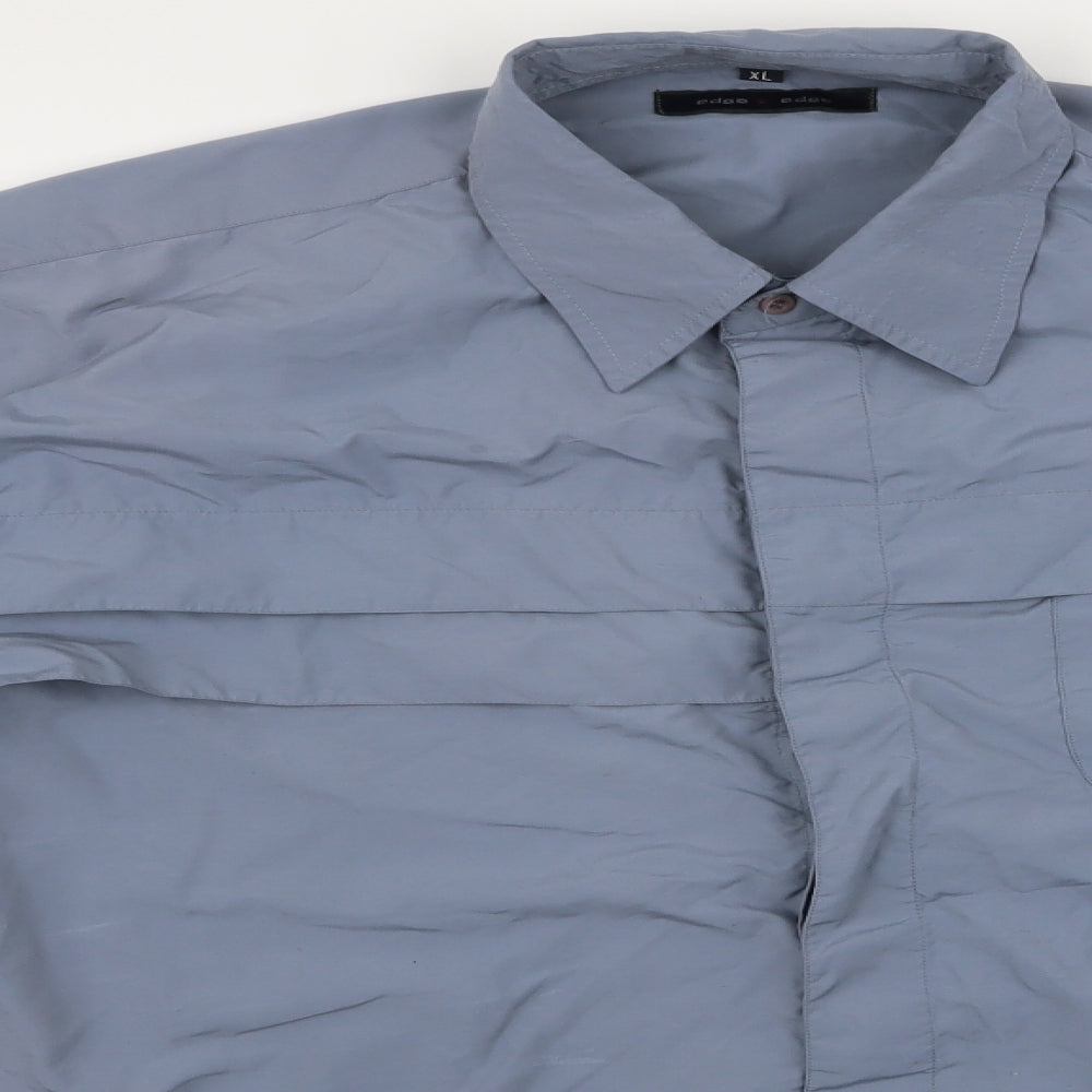 edge Mens Blue    Button-Up Size XL