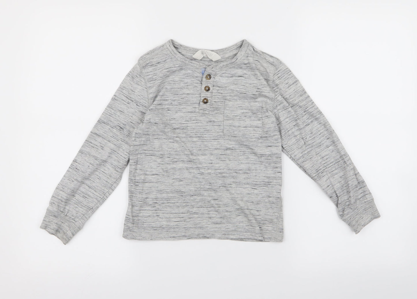 H&M Boys Grey Striped  Basic T-Shirt Size 4 Years