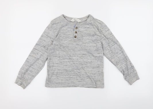 H&M Boys Grey Striped  Basic T-Shirt Size 4 Years