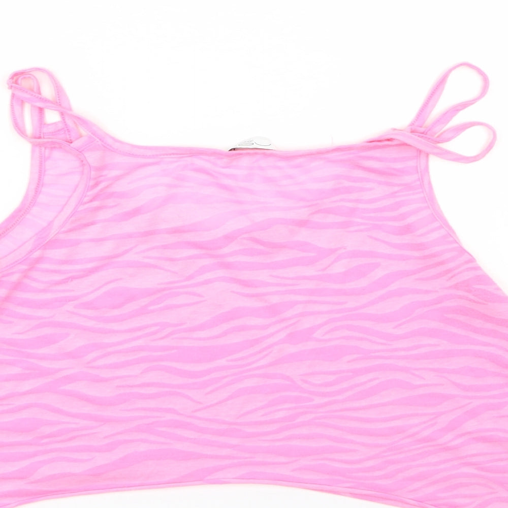 New Look Womens Pink   Basic Tank Size 8  - cropped