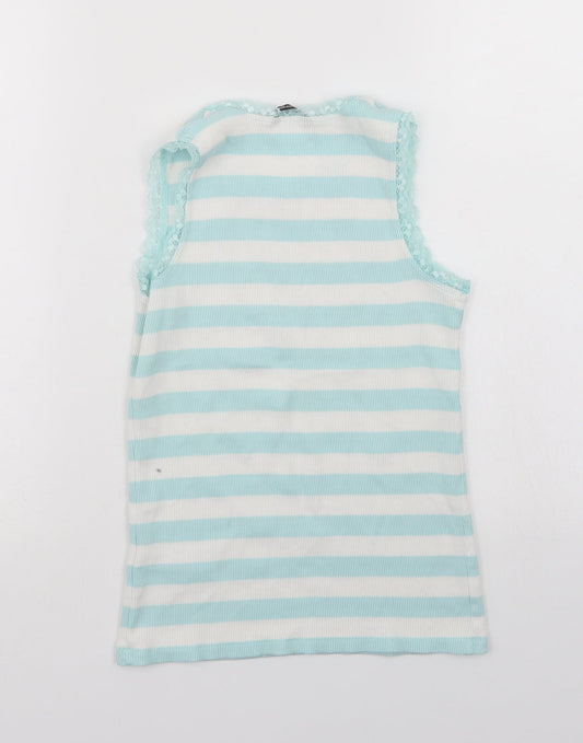 George Girls Blue Striped  Basic Tank Size 11-12 Years