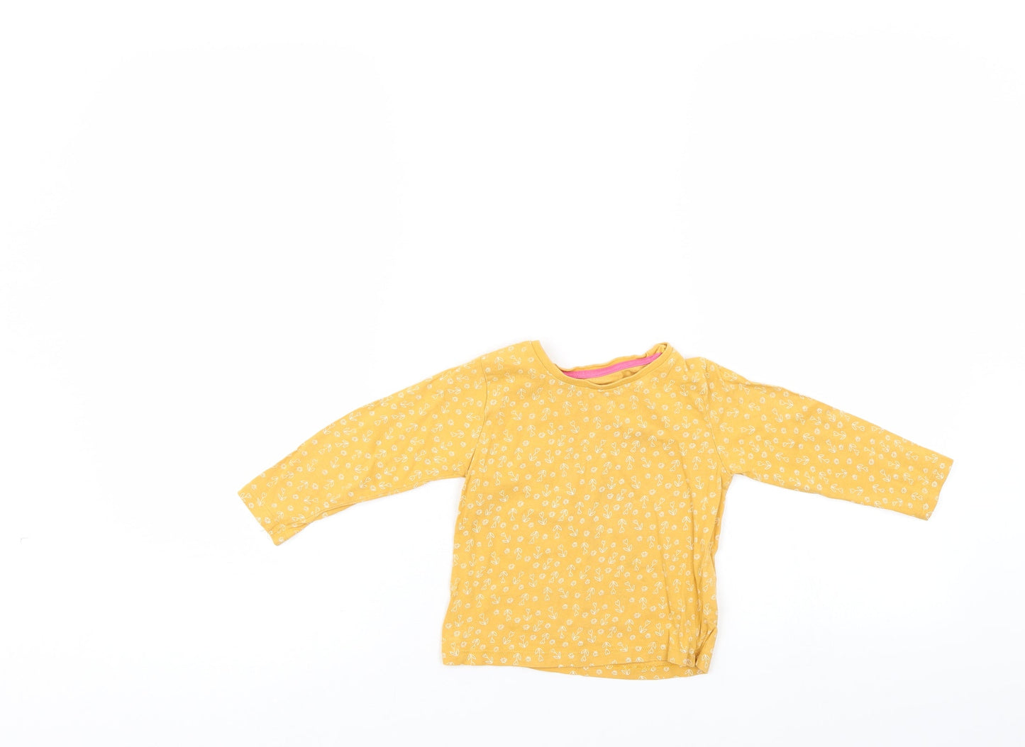Matalan Girls Yellow Floral  Basic Casual Size 12-18 Months