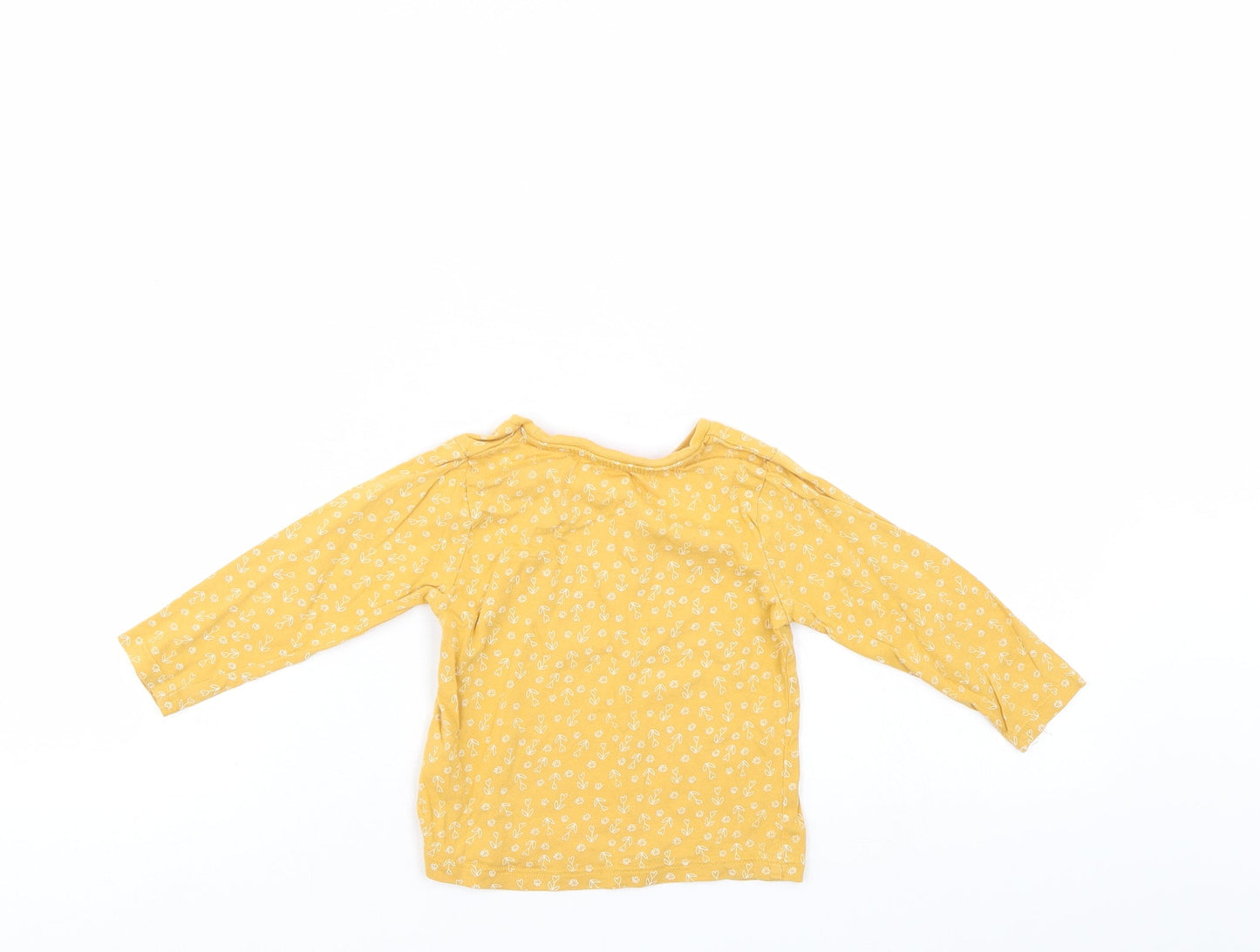 Matalan Girls Yellow Floral  Basic Casual Size 12-18 Months