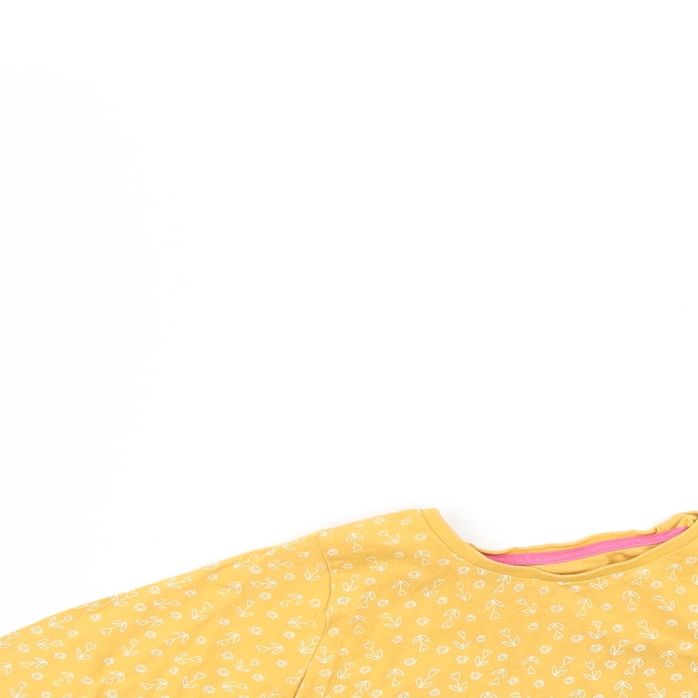 Matalan Girls Yellow Floral  Basic Casual Size 12-18 Months
