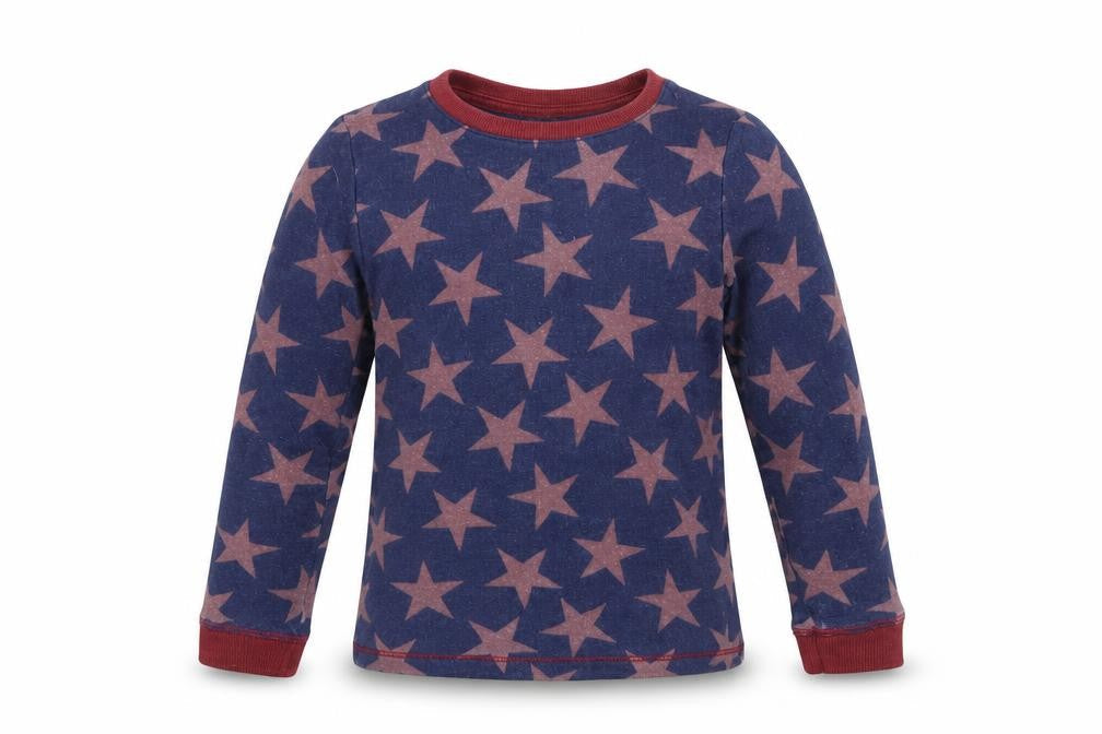 Front view of Marks & Spencer boys’ blue polka dot basic casual, size 4-5, years