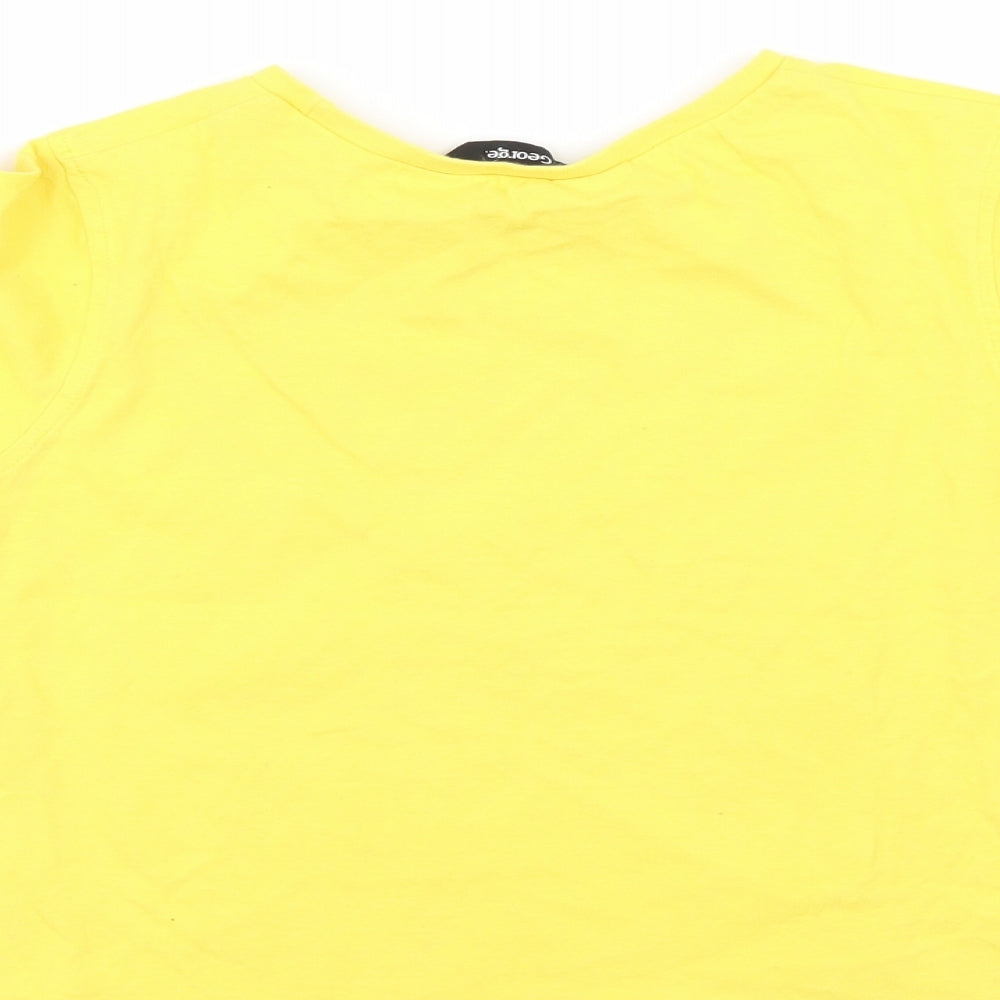 George Boys Yellow   Basic T-Shirt Size 6-7 Years
