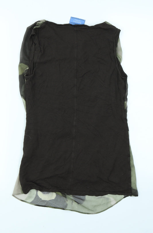Simply Vera Womens Green Camouflage  Basic Tank Size XS