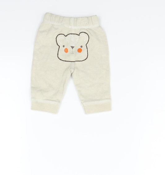 George Girls Beige   Track Pants Trousers Size 0-3 Months