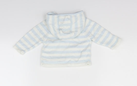 John Lewis  White Spotted  Full Zip Jumper Size 0-3 Months