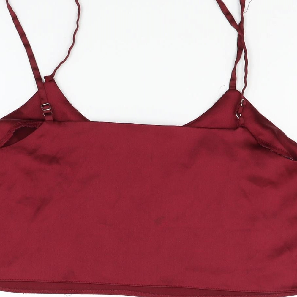 Missguided Womens Red   Basic Blouse Size 8