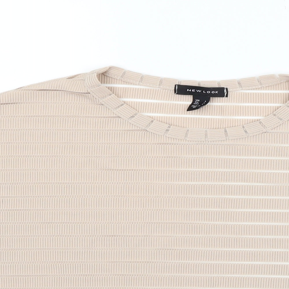 New Look Womens Beige   Basic T-Shirt Size L