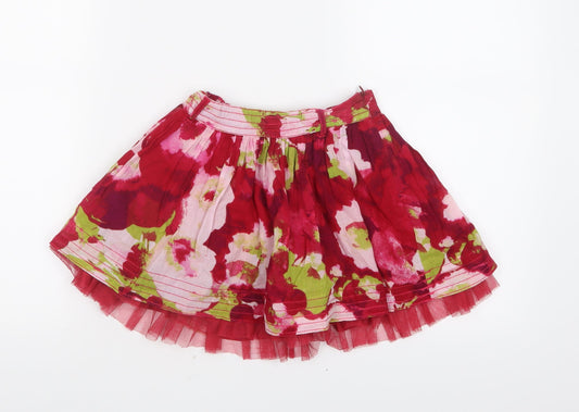 Gap Girls Red Geometric  A-Line Skirt Size 7 Years