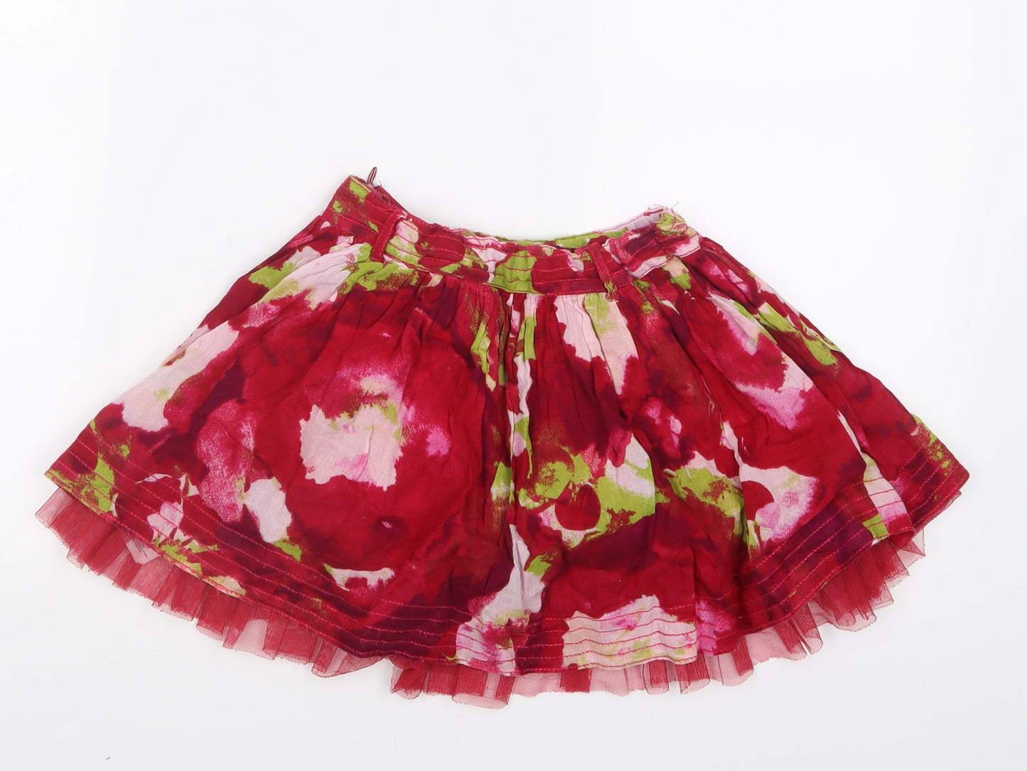 Gap Girls Red Geometric  A-Line Skirt Size 7 Years
