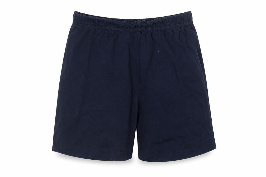 Front view of Pepperts boys’ blue bermuda shorts, size 8-9, years