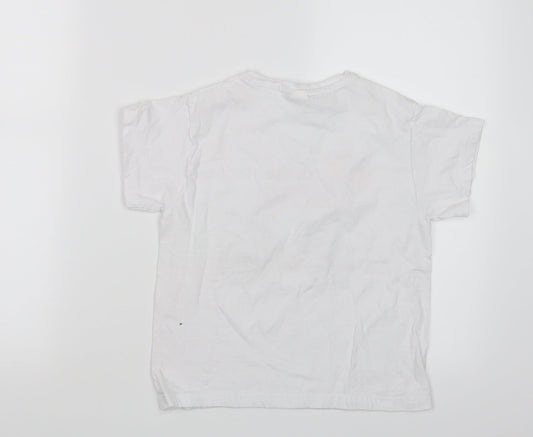 Planet 2000 Girls White   Basic T-Shirt Size 10 Years