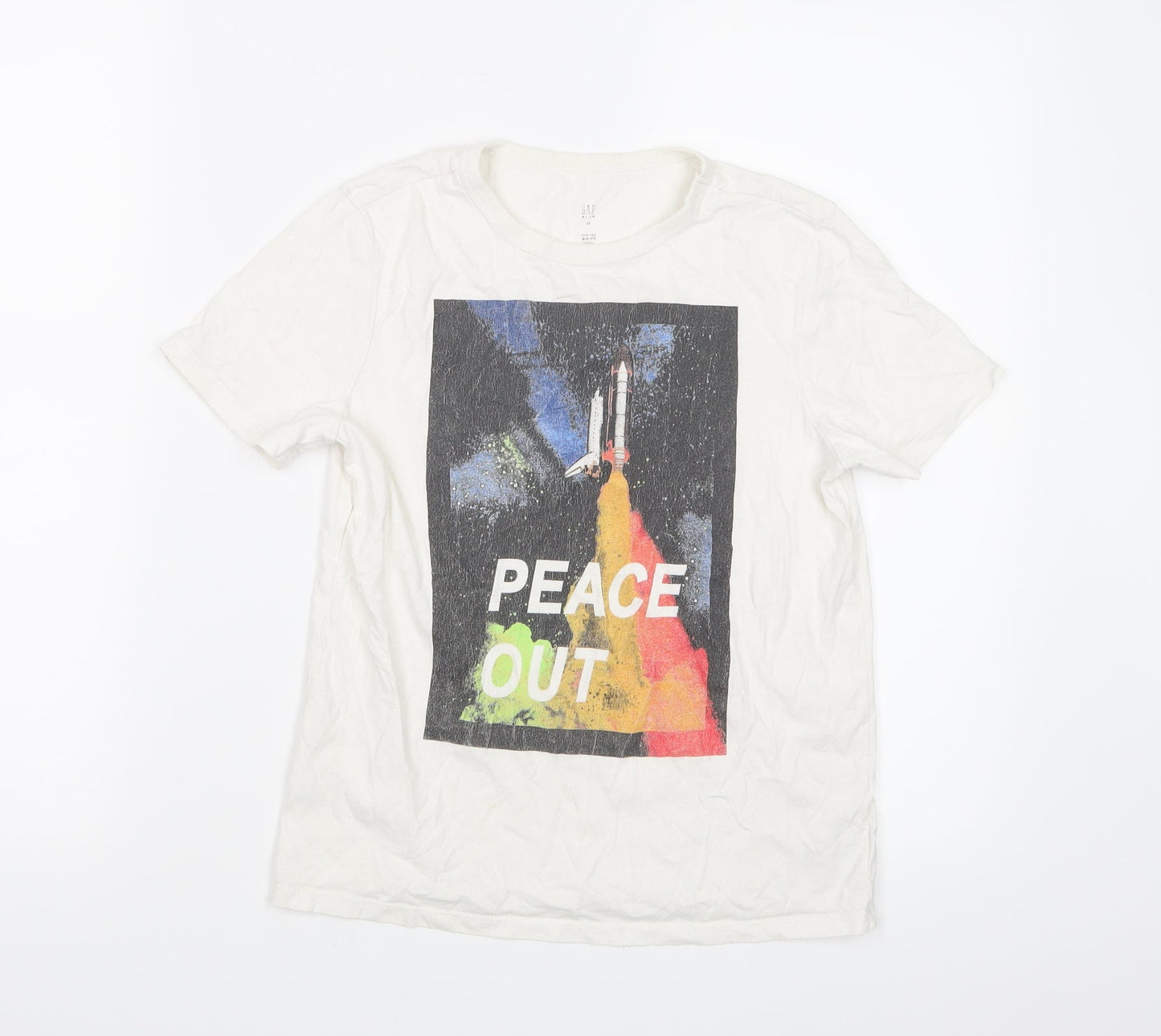 Gap Boys White   Basic T-Shirt Size 8-9 Years