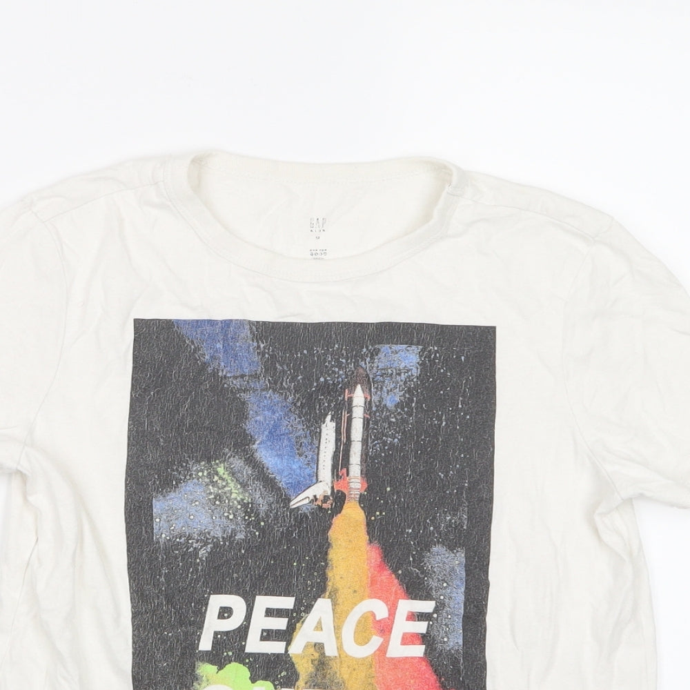 Gap Boys White   Basic T-Shirt Size 8-9 Years