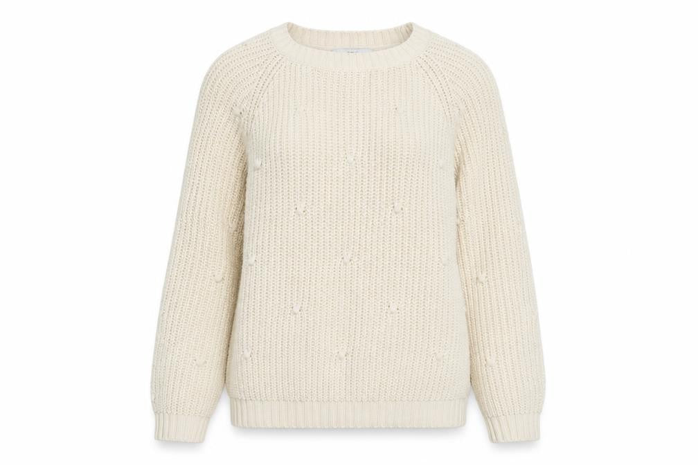 Front view of Next women’s ivory jumper, size S