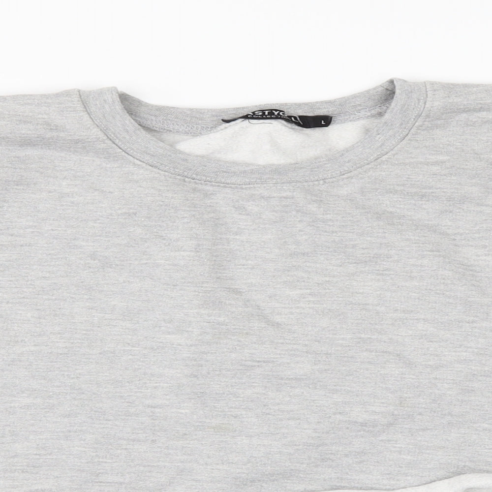 Nasty Gal Womens Grey   Pullover Sweatshirt Size L  - CROPPED