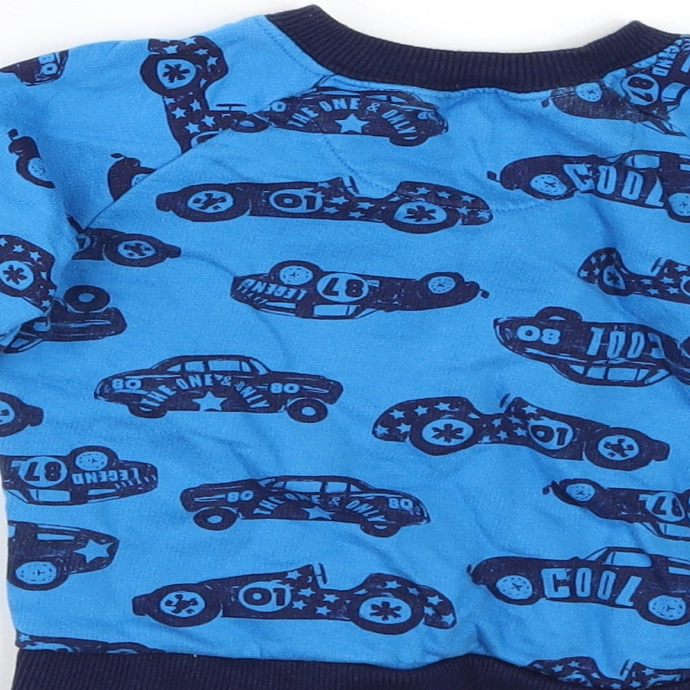 Nutmeg Boys Blue Geometric  Pullover Jumper Size 6-9 Months
