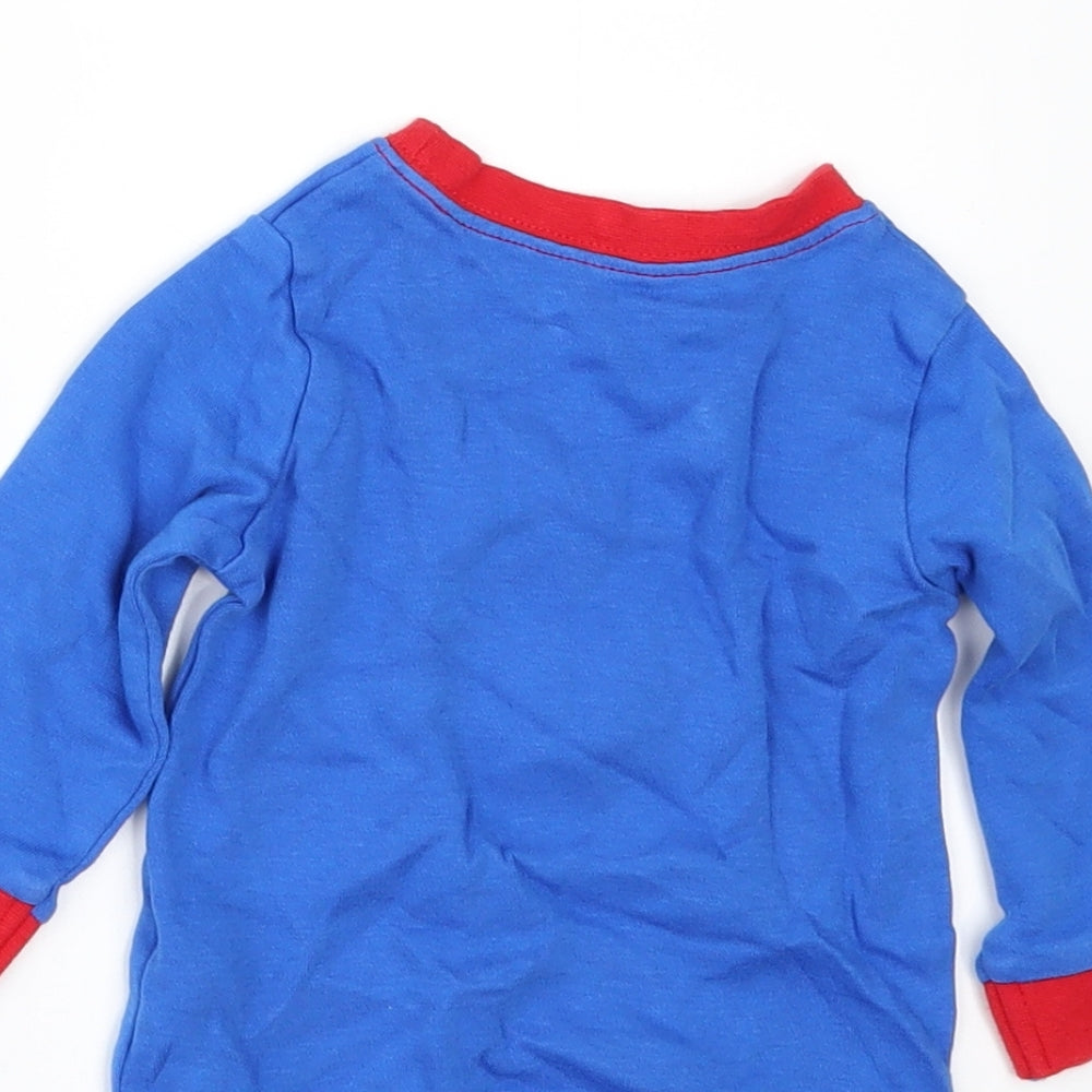George Boys Blue   Basic T-Shirt Size 6-9 Months  - super hero