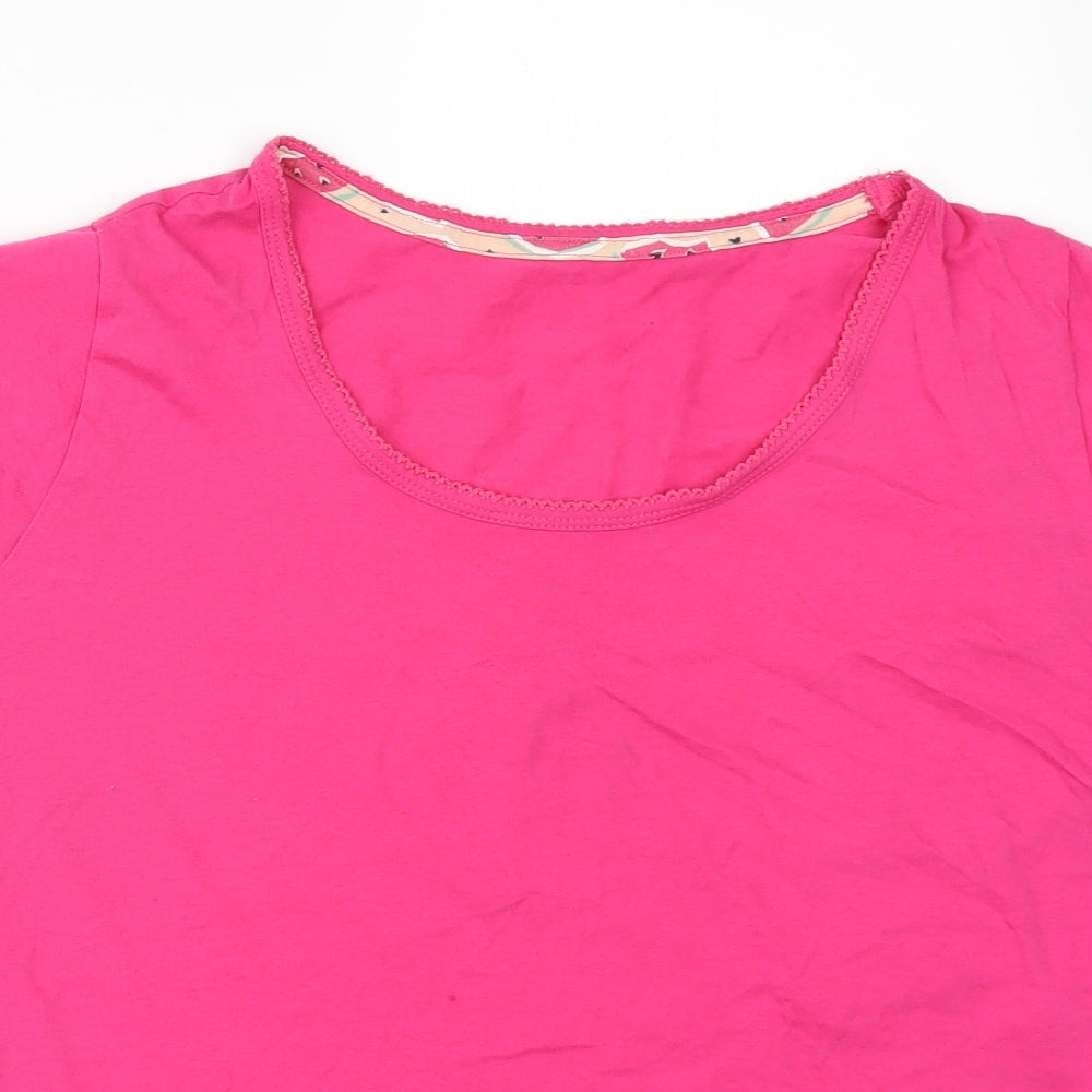 Marks and Spencer Womens Pink Solid  Top Pyjama Top Size 12