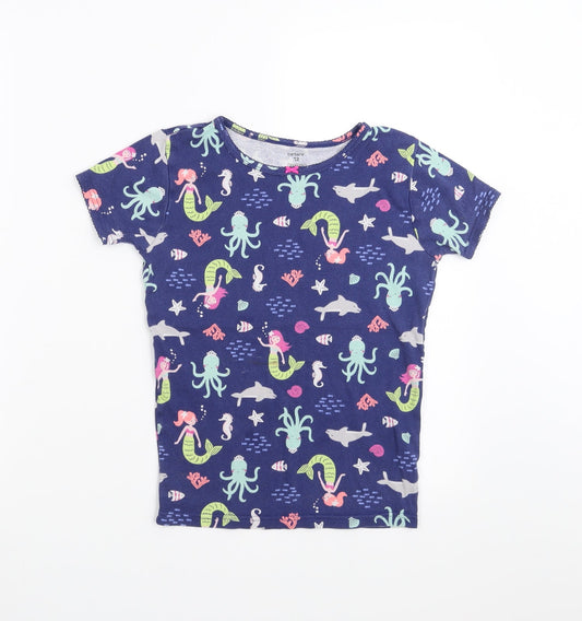 carters Girls Blue   Basic T-Shirt Size 12 Years  - mermaid