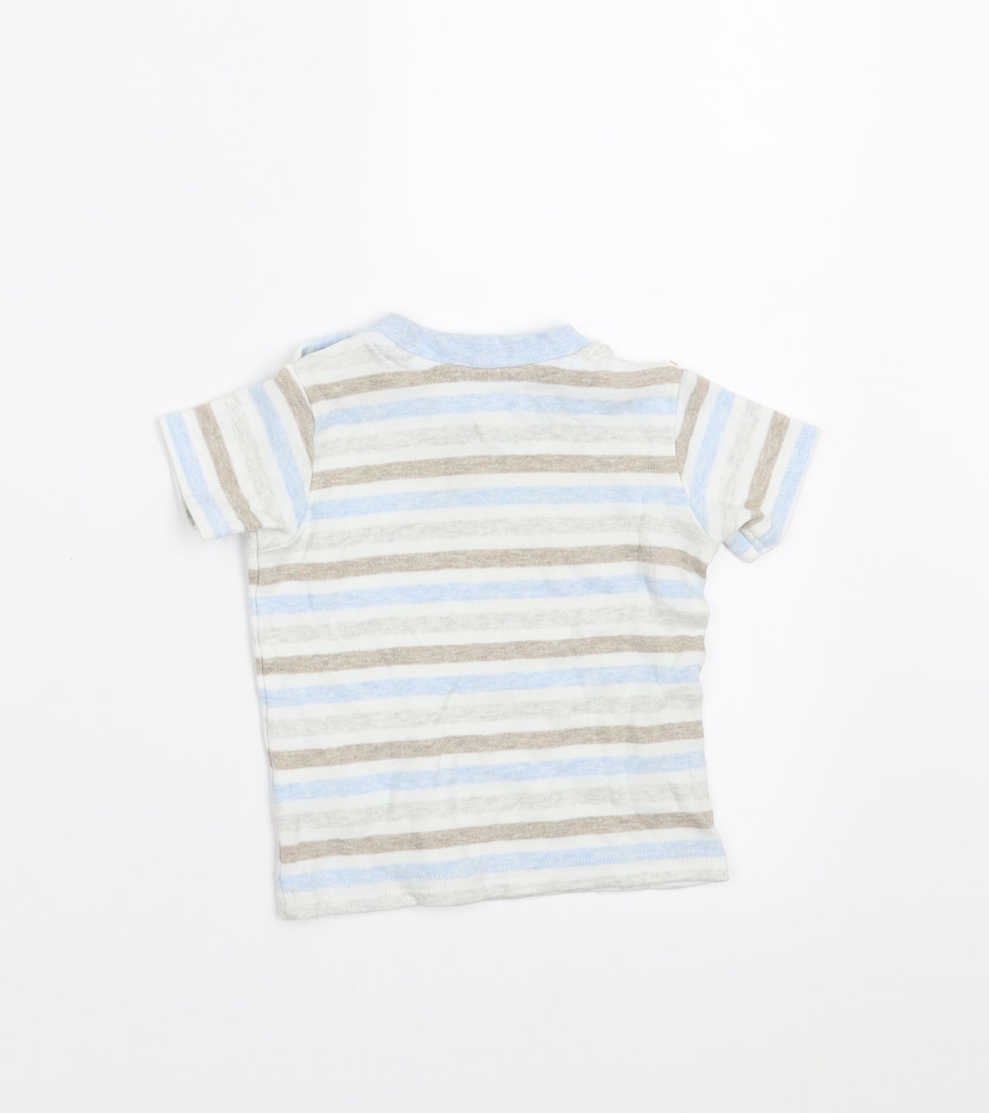 George Baby Blue Striped  Basic T-Shirt Size 3-6 Months
