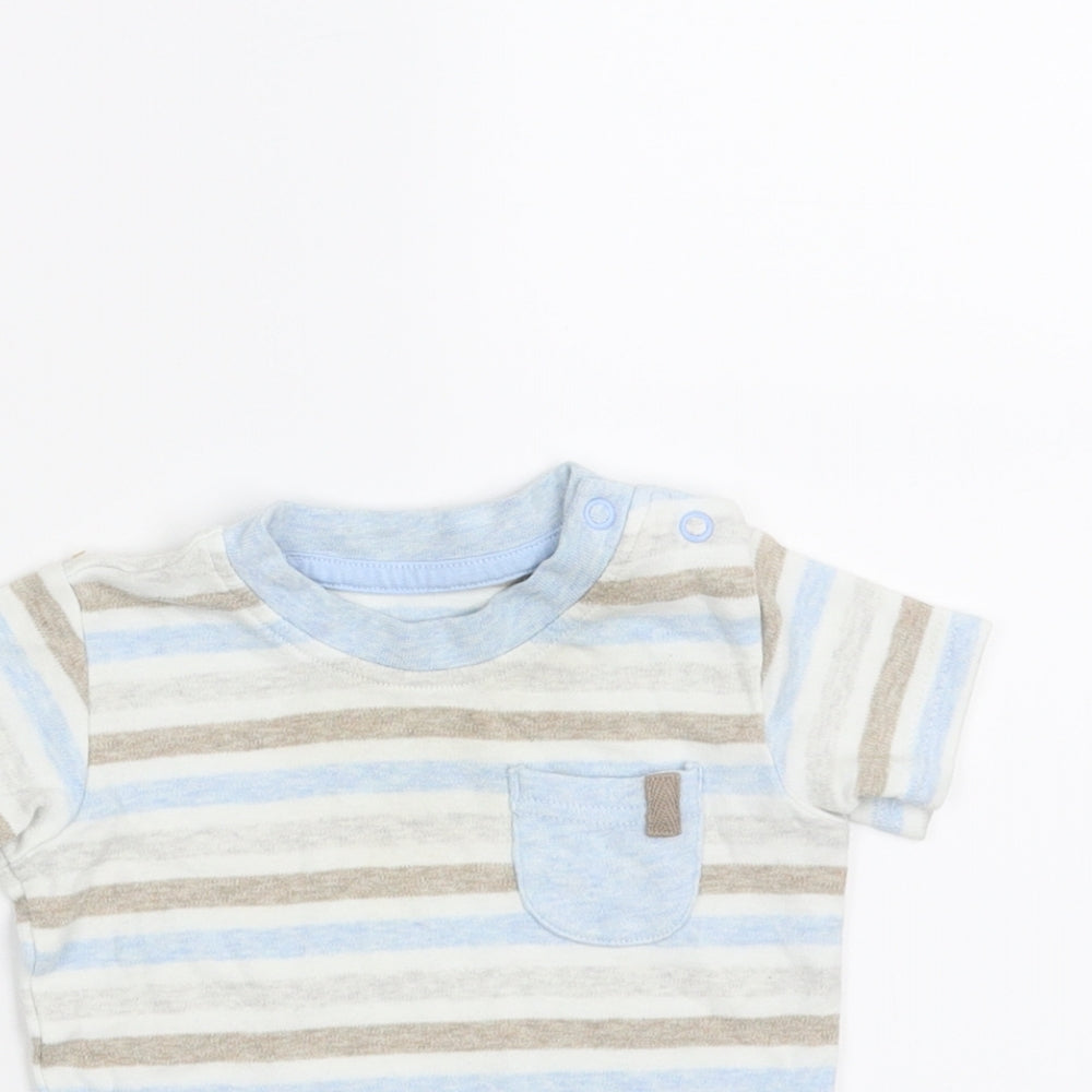 George Baby Blue Striped  Basic T-Shirt Size 3-6 Months