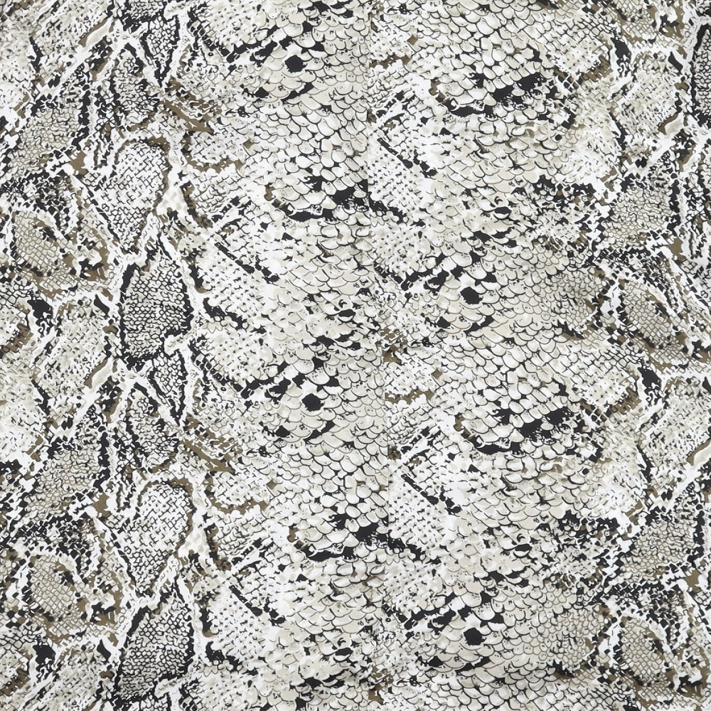 Gray&Osourne Womens Grey Animal Print  Basic Blouse Size 14