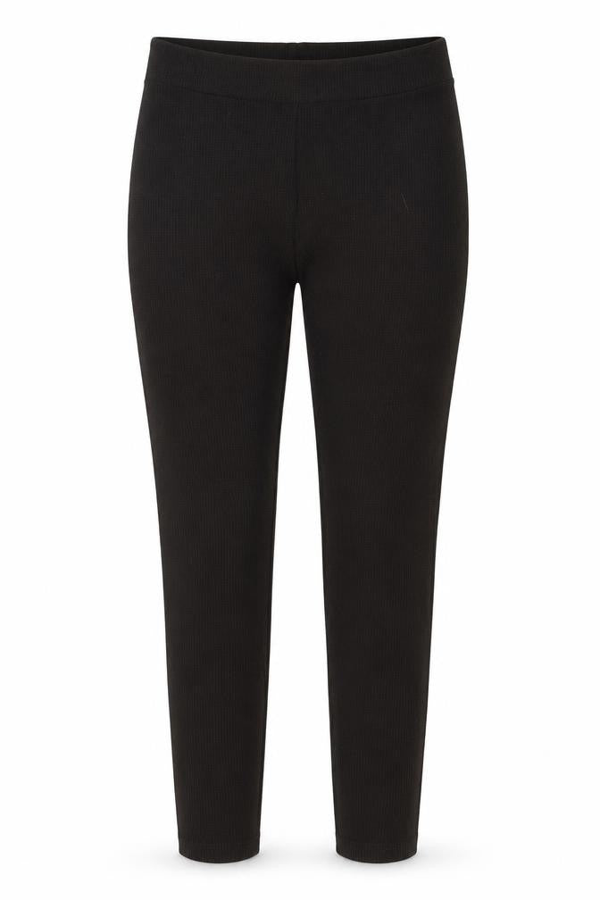 Front view of Marks & Spencer women’s brown houndstooth trousers, size UK 12, 26-inch leg