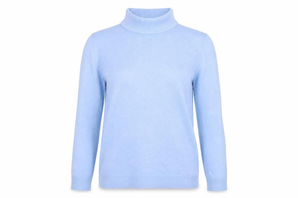 Front view of Damart women’s blue jumper, size M