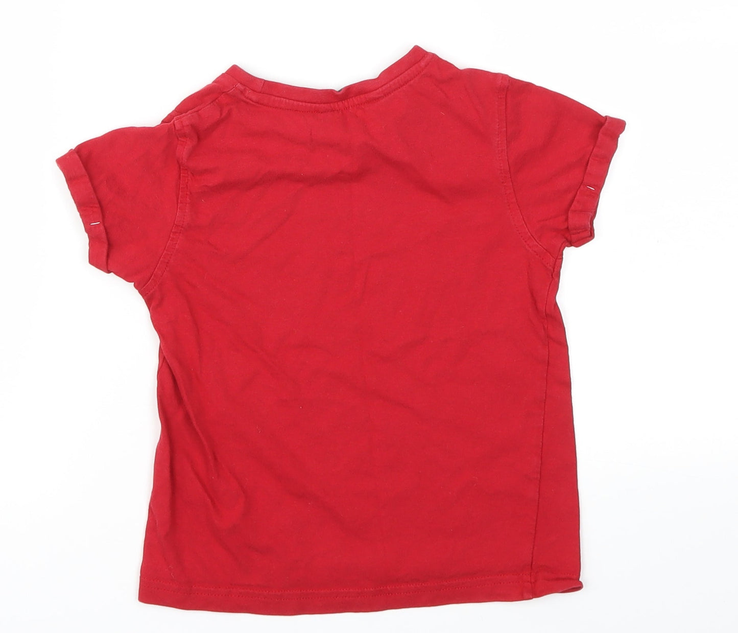 George Boys Red   Basic T-Shirt Size 5-6 Years