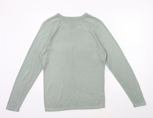 zantos Mens Green  Knit Pullover Jumper Size S