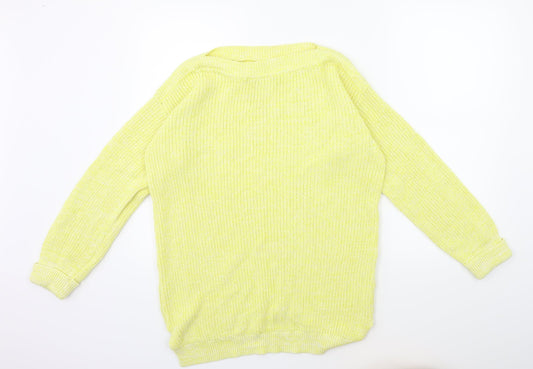 Marks and Spencer Womens Yellow  Knit Pullover Jumper Size 8