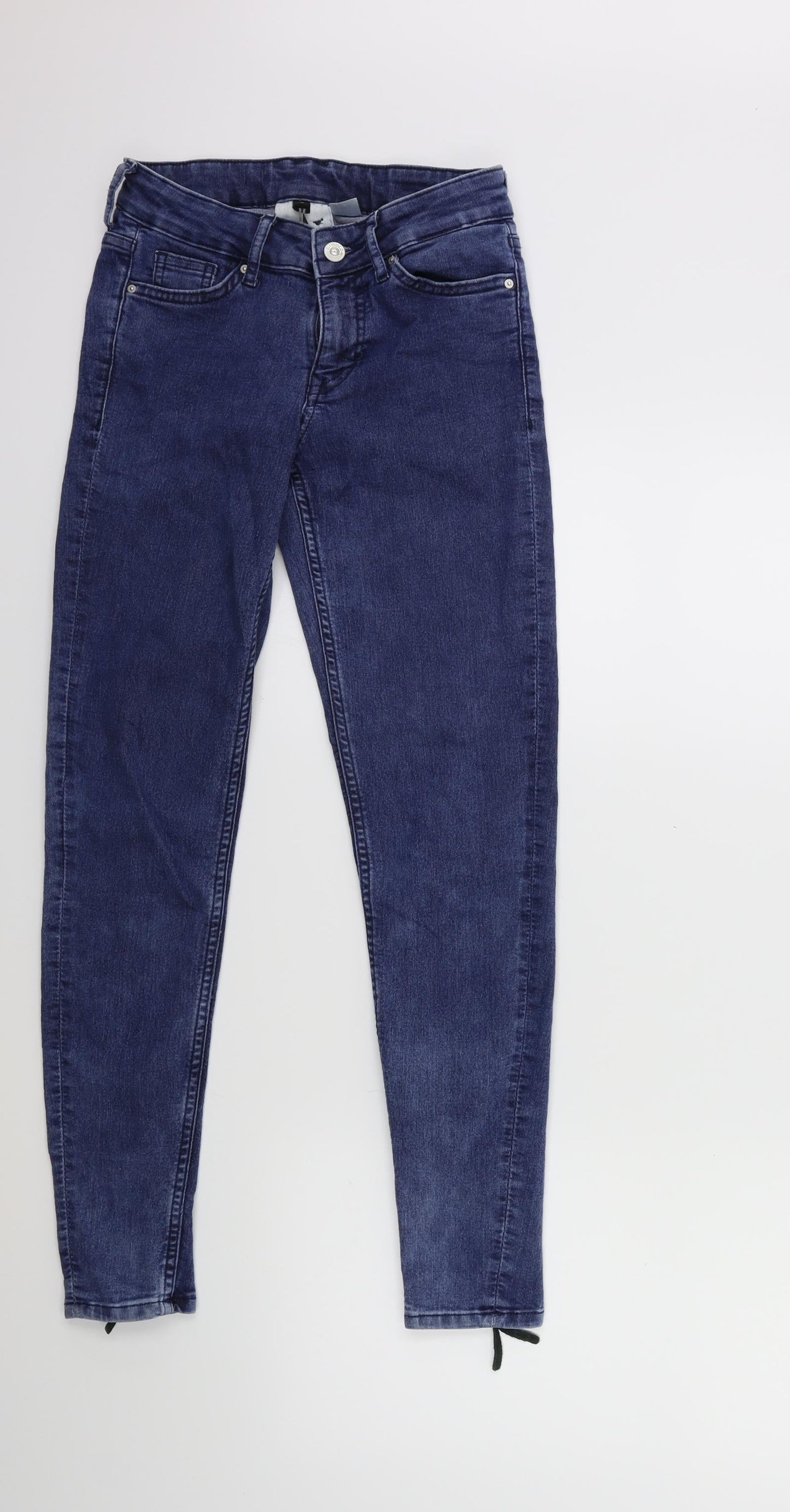 H&M Womens Blue  Denim Skinny Jeans Size 6 L26 in