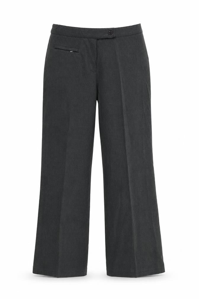 Front view of Autonomy women’s grey trousers, size UK 14, 28-inch leg