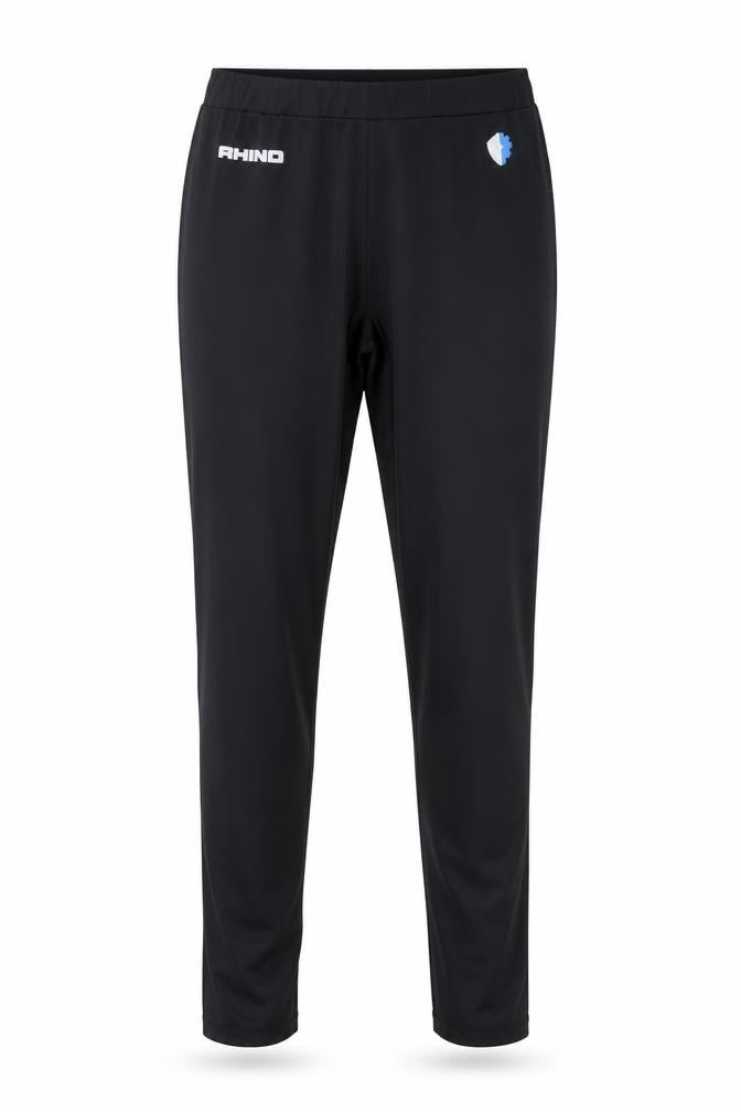 Front view of Rhino women’s black jogger trousers, size 2XL, 27-inch leg