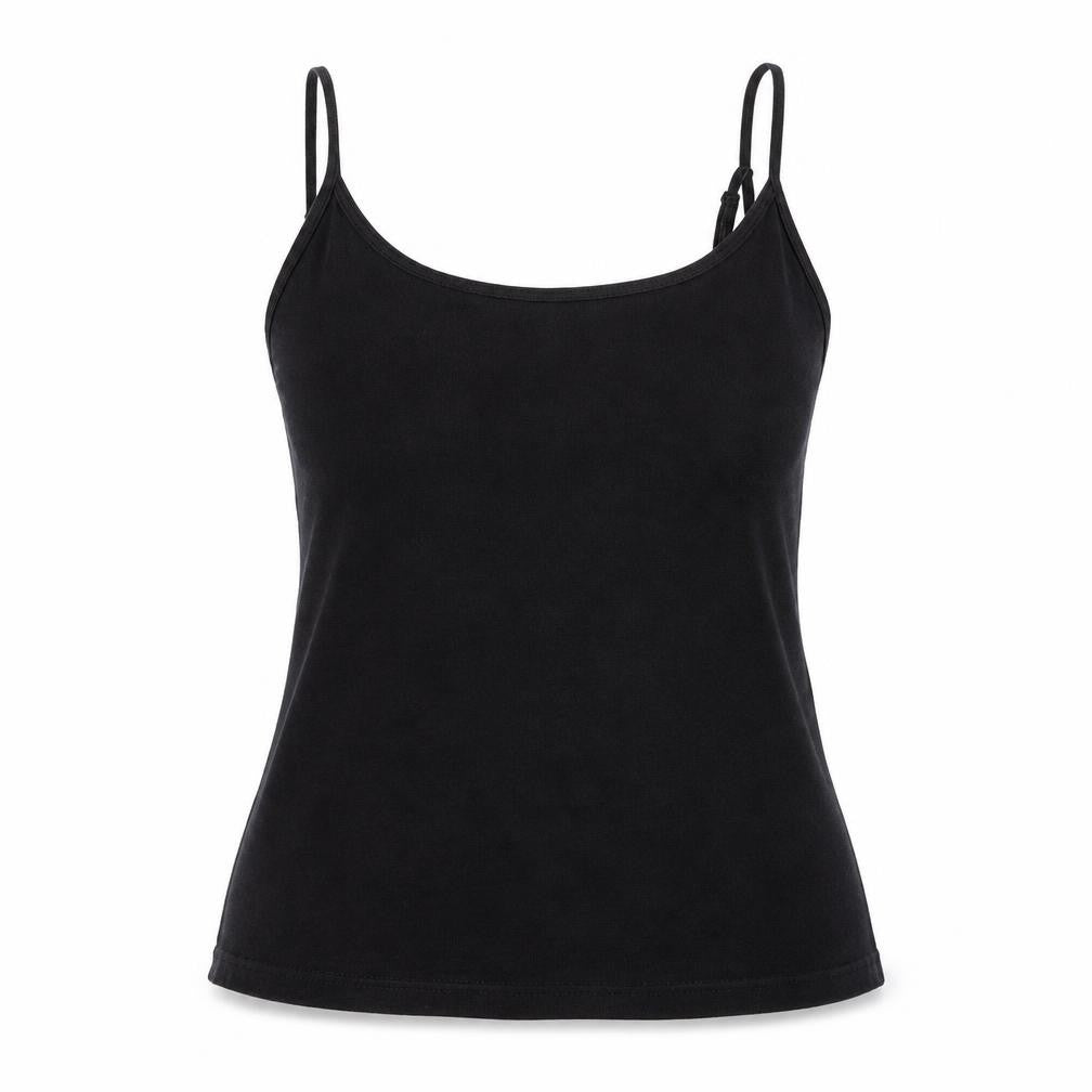 Front view of Papaya women’s black basic t-shirt, size UK 16
