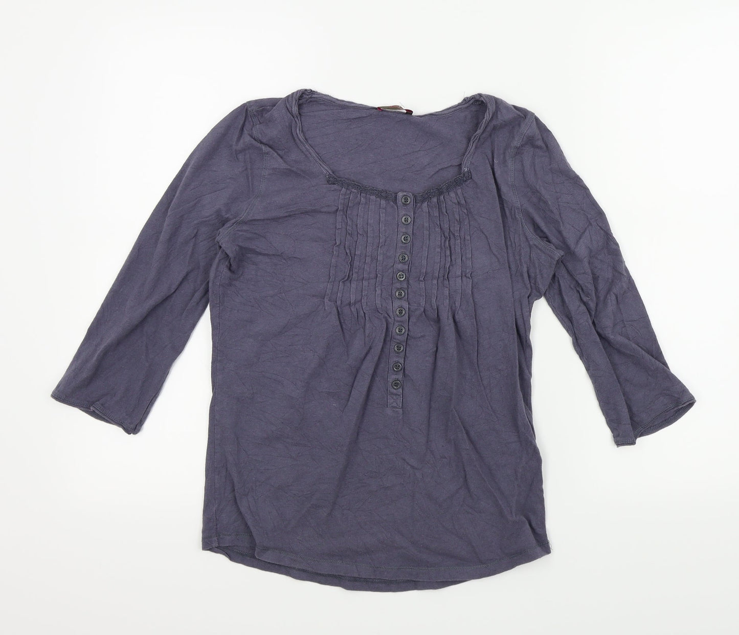 wrap Womens Blue   Basic T-Shirt Size 8  - Frill Detail