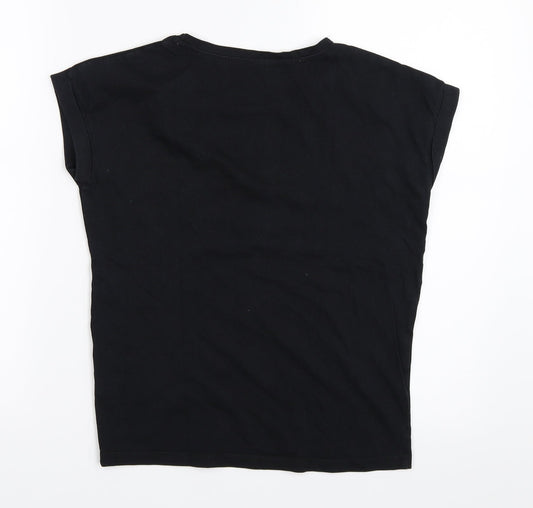 MAX Girls Black   Basic T-Shirt Size 11-12 Years  - mermaid