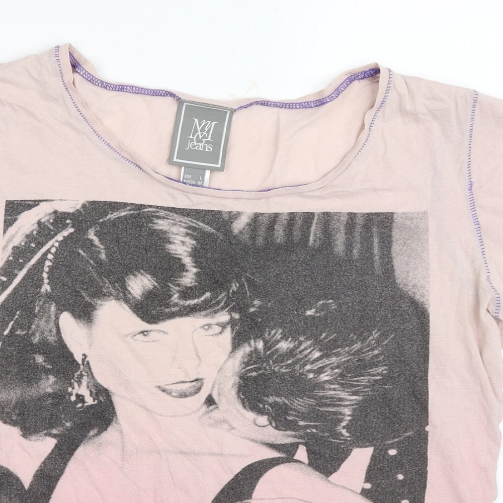MNG Jeans Womens Pink   Basic T-Shirt Size L