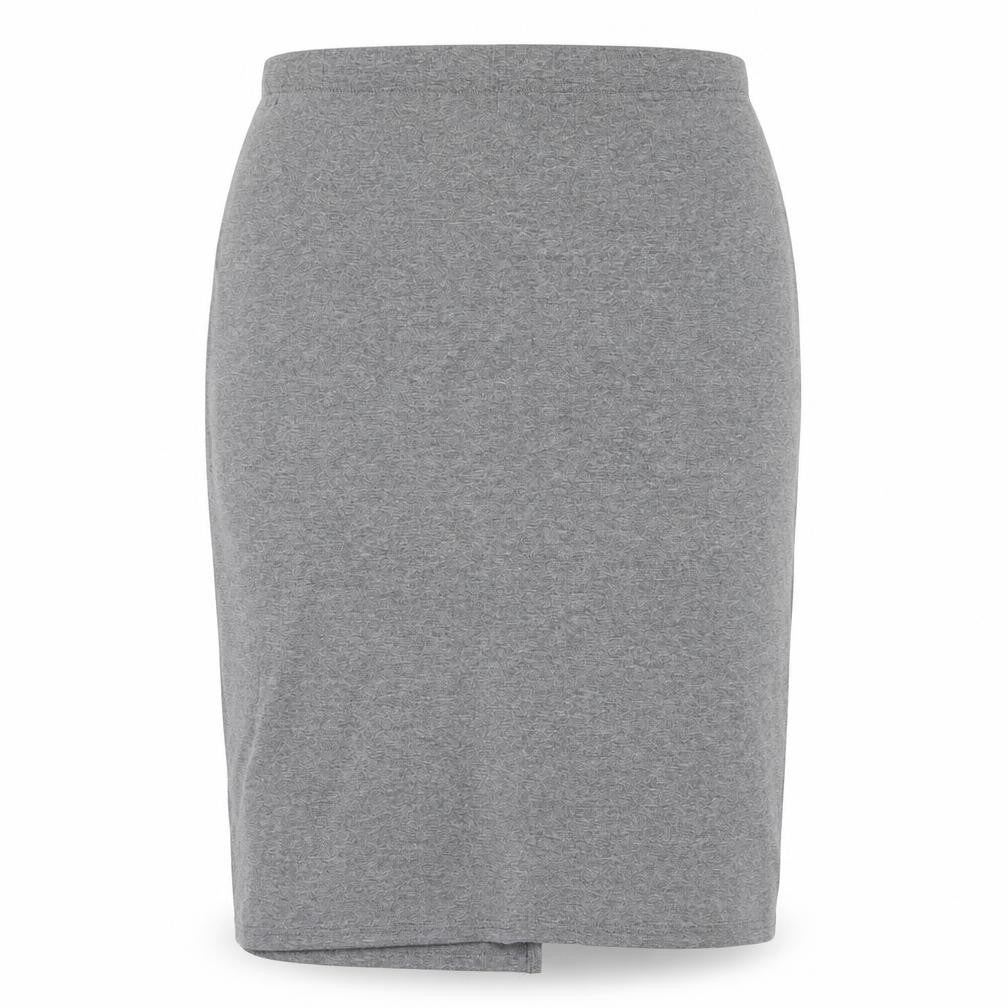 Front view of Just Fab women’s grey jersey straight & pencil skirt, size XL