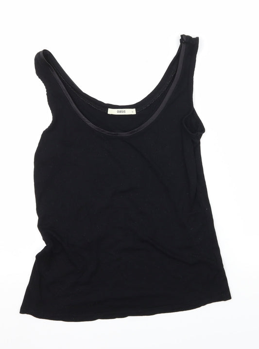 Oasis Womens Black  Jersey Basic Tank Size M