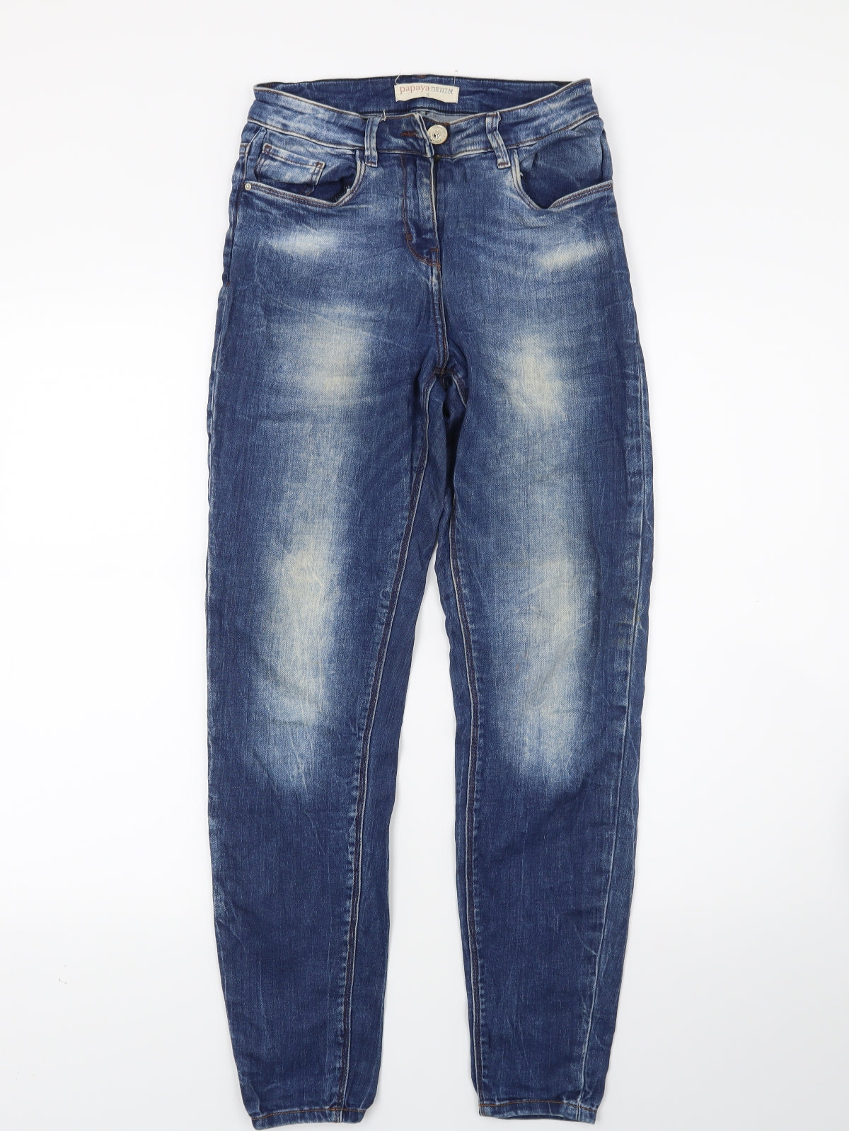 Papaya Womens Blue  Denim Skinny Jeans Size 8 L27 in