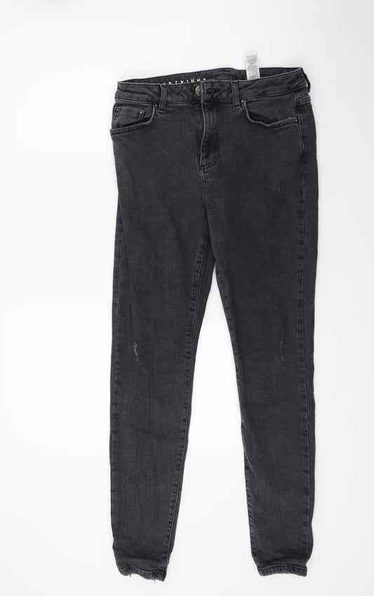 Marks and Spencer Womens Black  Denim Skinny Jeans Size 12 L27 in