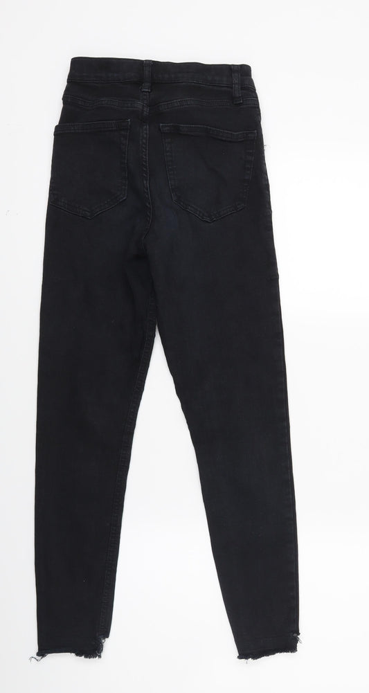 Topshop Womens Black  Denim Skinny Jeans Size 24 in L23 in