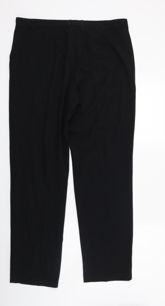 Marks and Spencer Womens Black   Trousers  Size 14 L28 in