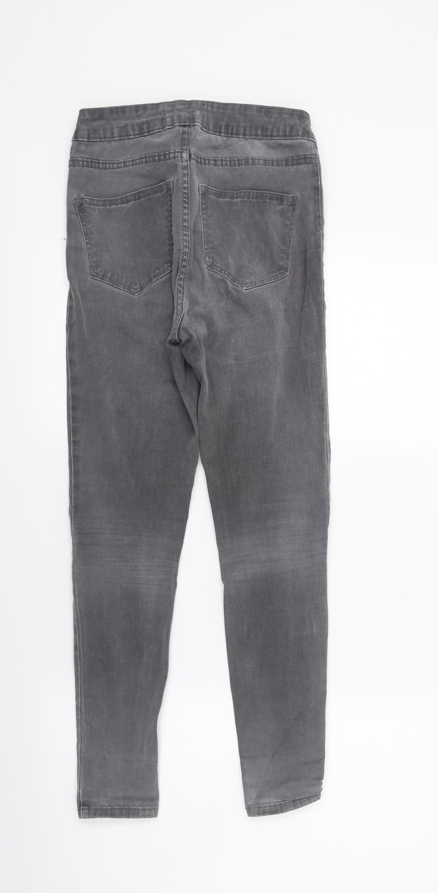 New Look Womens Grey  Denim Skinny Jeans Size 8 L23.5 in