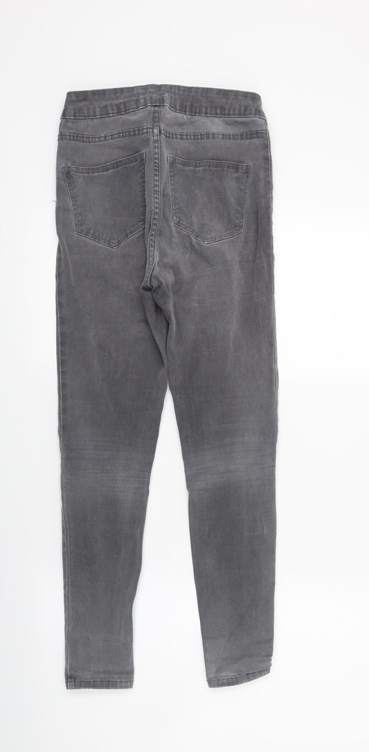 New Look Womens Grey  Denim Skinny Jeans Size 8 L23.5 in
